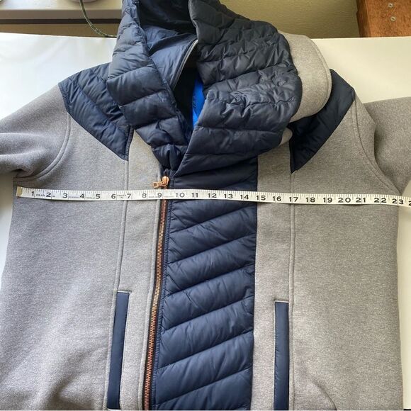 Kit and Ace Liberty Jacket French Terry Puffer Grey Blue size 10 goose down - Picture 6 of 12